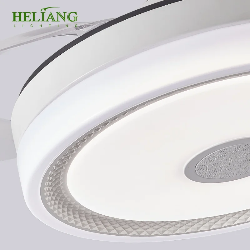 Manufacturers wholesale Home Appliances Abs Blades Dc Bldc Remote Control Invisible Ceiling Fan Lamp