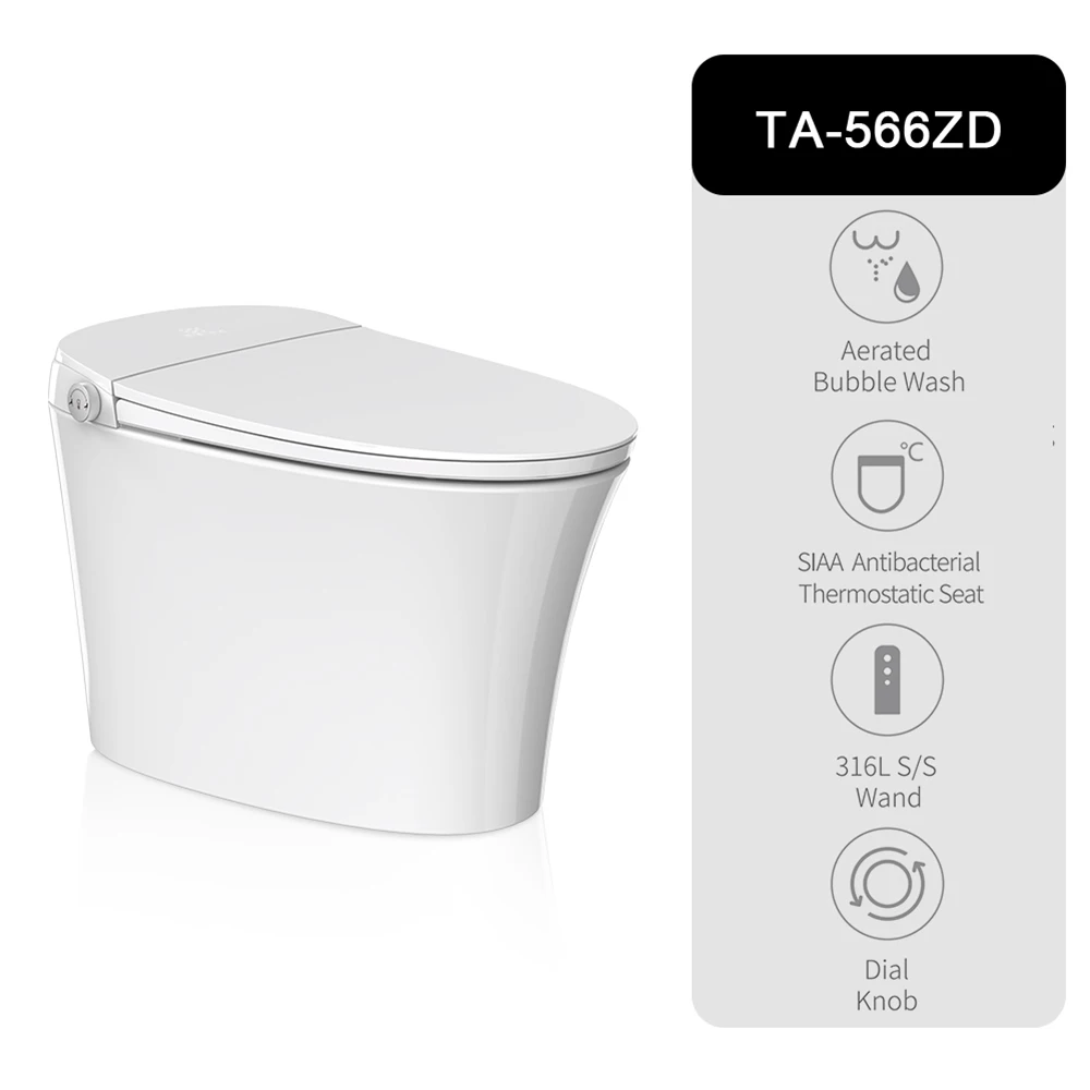 Modern bathroom high-end LED display auto wash nozzle one picec intelligent toilet smart toilet bowl
