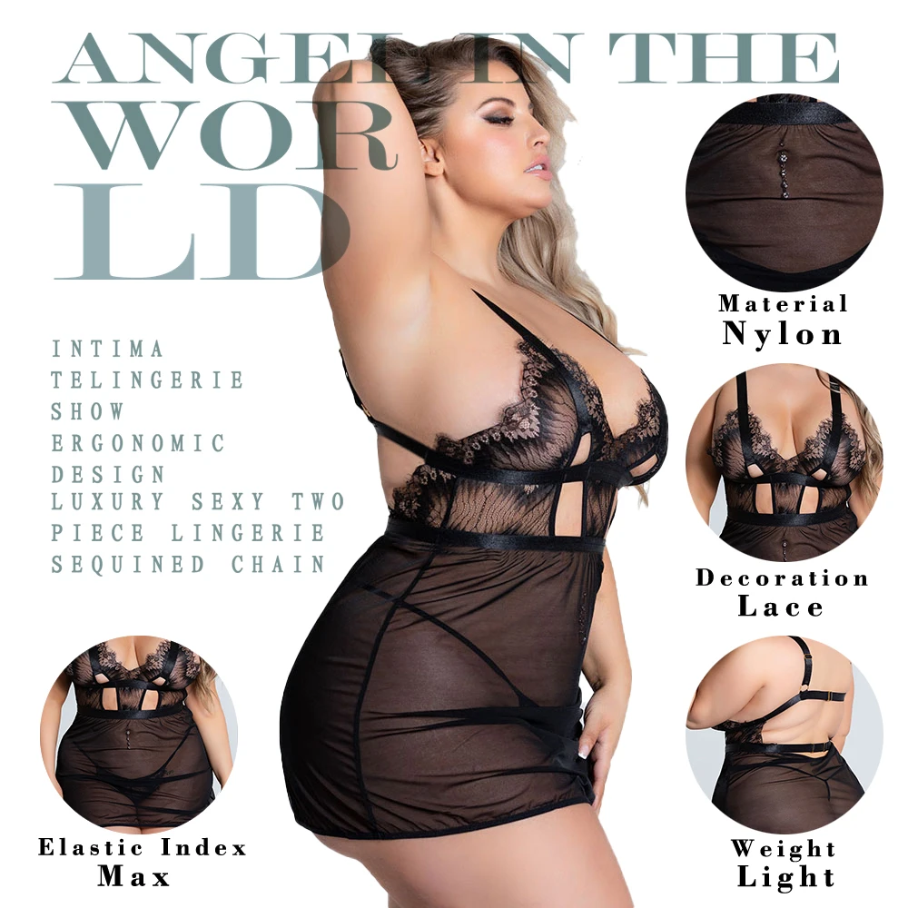 factory stock sexy sleepwear  wholesale romantic plus size sexy lingerie  sexy female fat lenc hollow out lingerie sexy tong