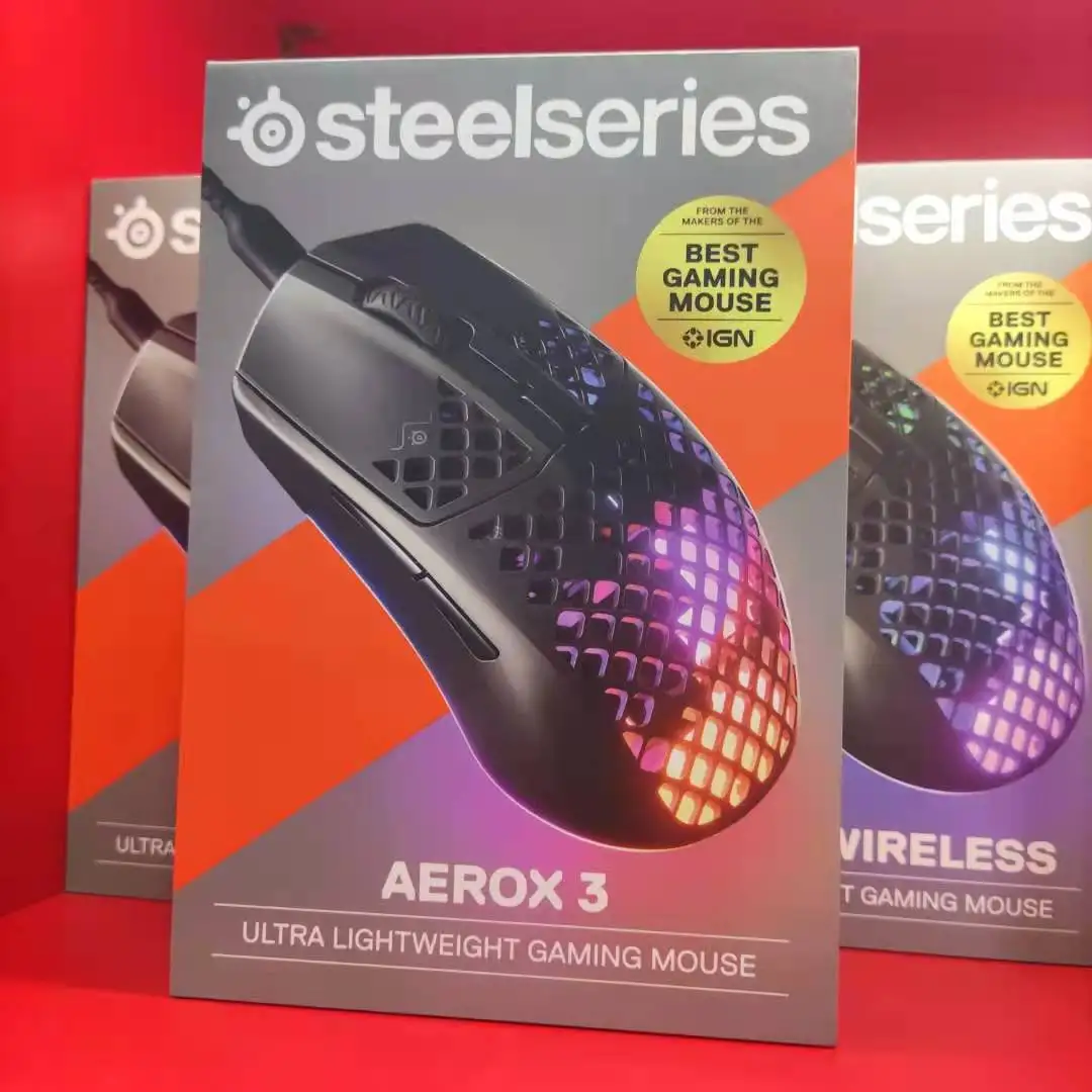 Игровая мышь SteelSeries Aerox 3 супер легкая 8500 точек/дюйм TrueMove Core