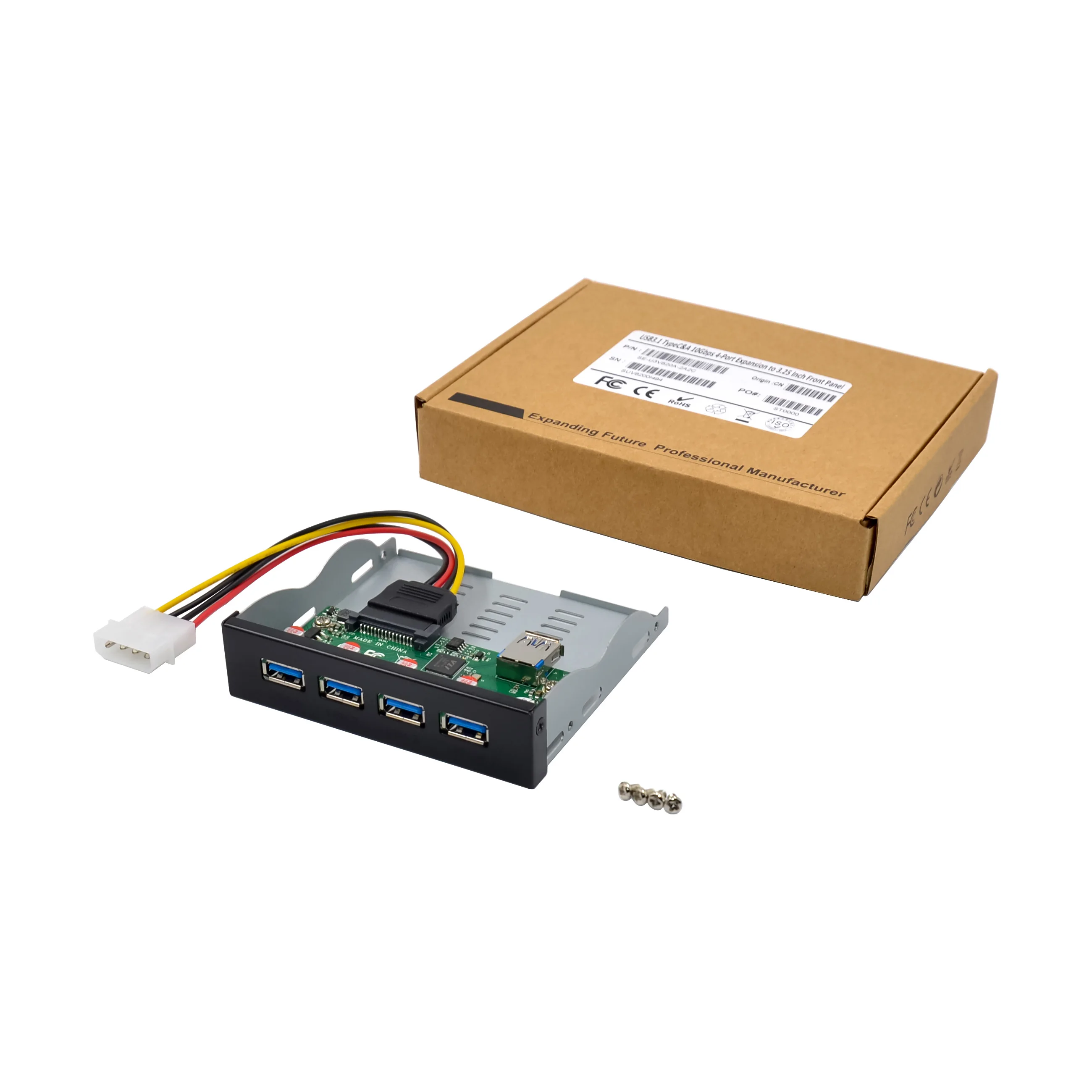 ST661 3.25inch Front Panel USB Hub 10Gbps USB 3.1 Gen2 Hub USB3.1 Gen2 Type-A 4 Port