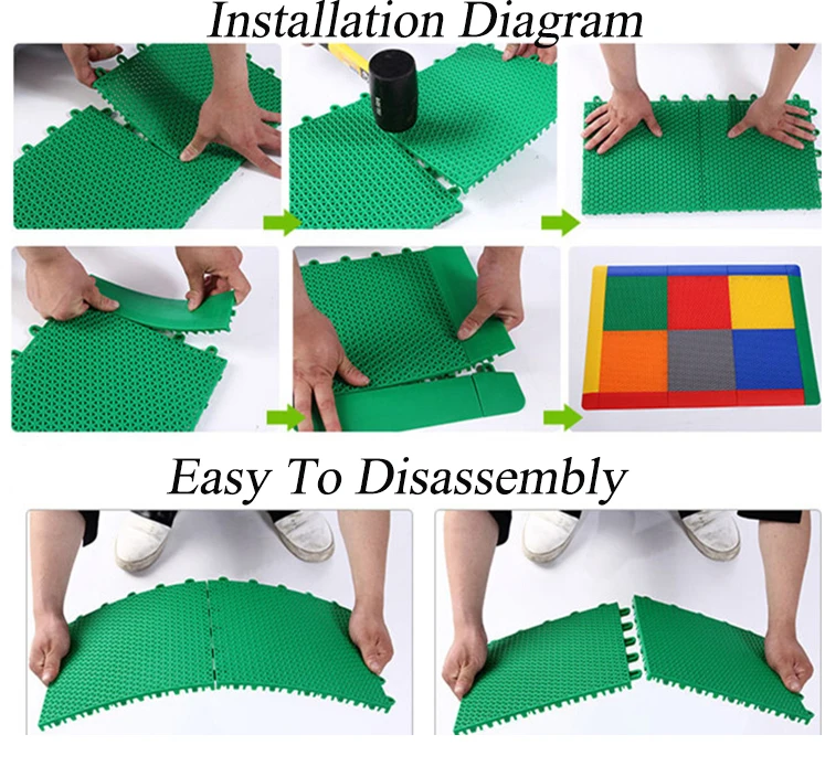 UNI high quality hockey pickle ball court interlocking tiles plastic interlocking court floor