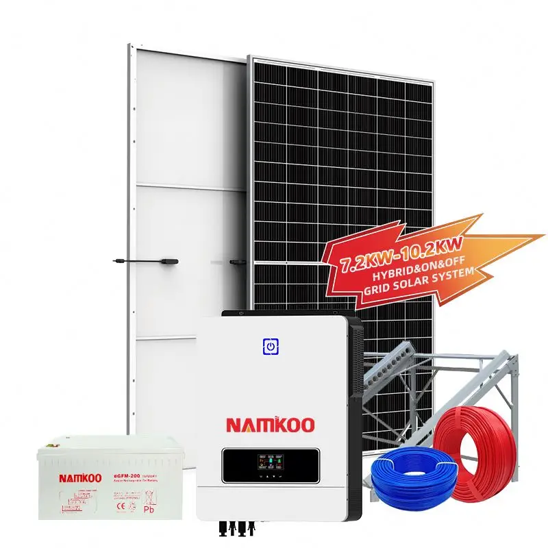Solar Panel Kit Power Pv System Off Grid For Home 90~500VDC High PV Input Voltage Off Grid Hybrid Solar System Complete Kit