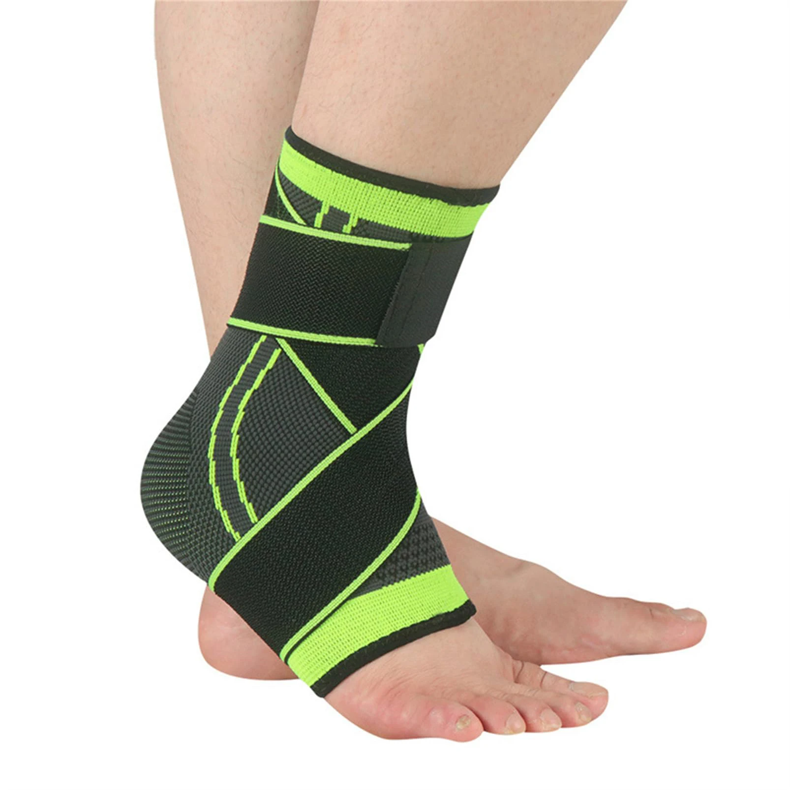 Football Sports Strain Wraps Bandages Elastic Compression Ankle Protection Socks Sleeve Brace Ankle Support