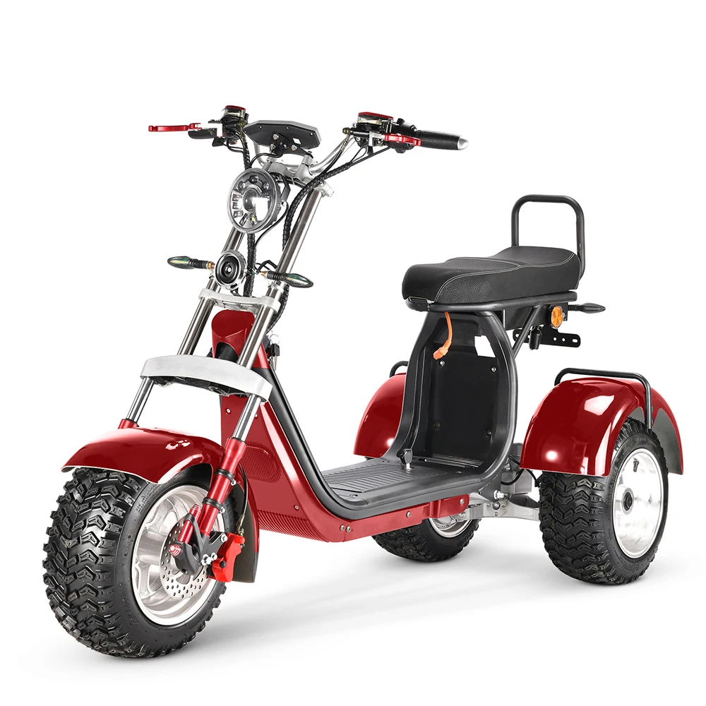 three wheels scooter motorcycles 1500w/2000w/3000W 60v electric tricycles citycoco electric scooters powerful adult 40AH battery
