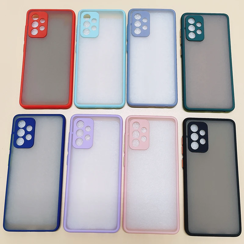 
For Samsung Case, Translucent Frosted Matte Mobile Cell Phone Case for Samsung A51 A71 A50 A52 A32 S20 S21 Ultra Cell Phone Case 