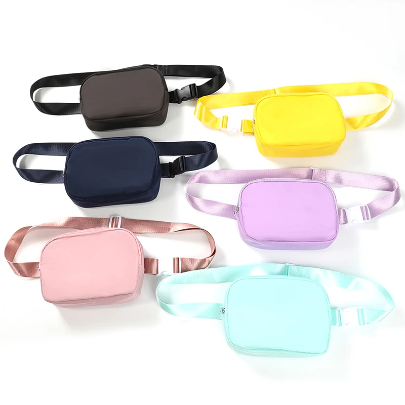 Hot Sales Lulu lemon Belt Bag Candy Color Fanny Pack Waist Bag Kids Crossbody Bag with Adjustable Strap