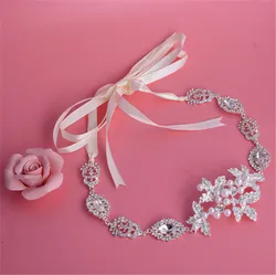 Украшения для невесты, оптовая продажа, головной убор, повязка для волос, инкрустированные стразами, жемчужинами, аксессуары для волос, женские свадебные украшения