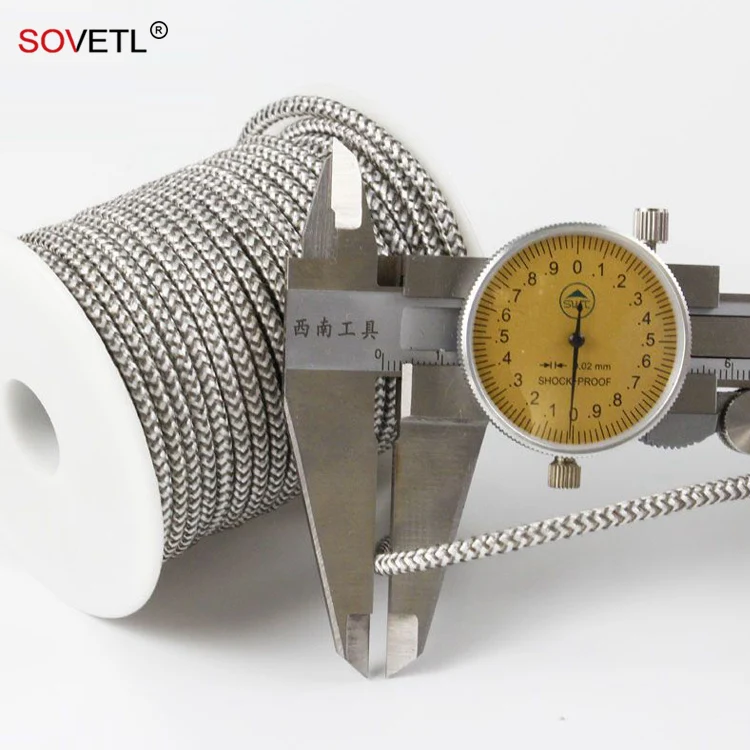 Silver Fiber Conductive Cord Antistatic ESD Rope For Aviation Projects