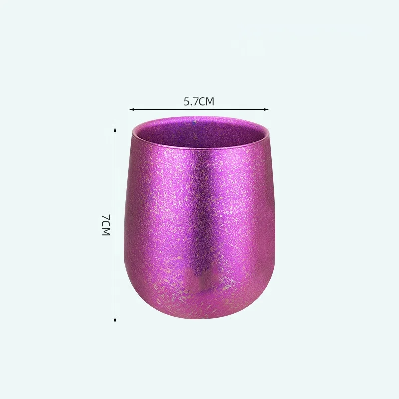 Customize high-quality 120ml Insulated Titanium bottle titanium coffee tea cup double wall titanium tumbler with logo