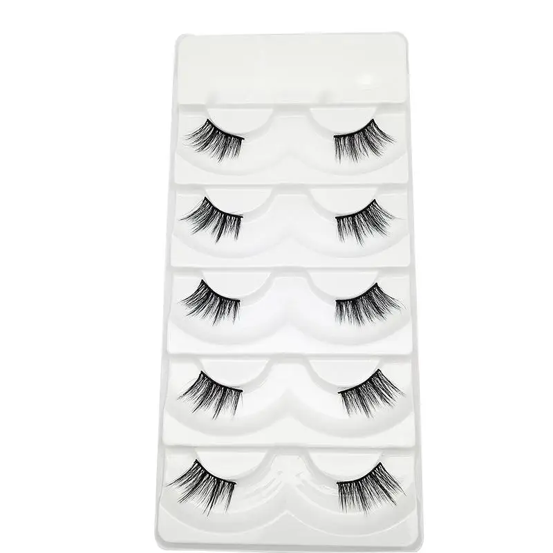 Asian Style Natural Lashes 5 Pairs Eyelashes Half Eye lash Fairy Self Grafting False Eyelashes Pairs