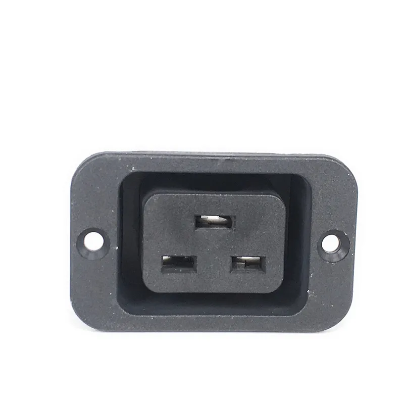 High quality IEC60320 C19 power socket with screw hole with certificate 16A250V female C19 power outlet for PDU UPS