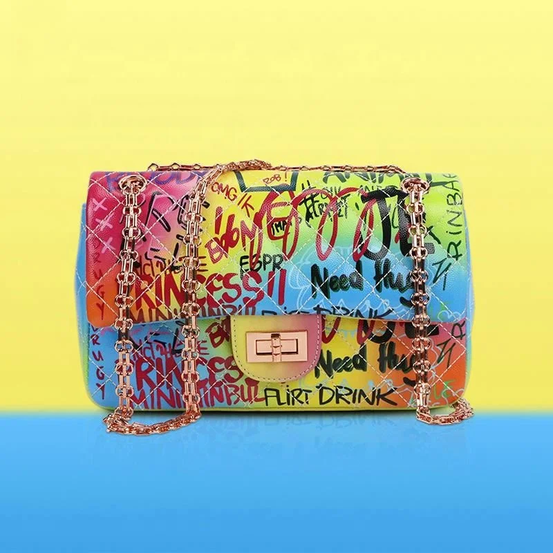 INS Hot Luxury PU Leather Waterproof Travel Crossbody Messenger Bag for Girls