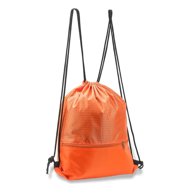 Promotional Custom Logo Polyester Drawstring Backpack Bag Oxford Sports Gym String Bag