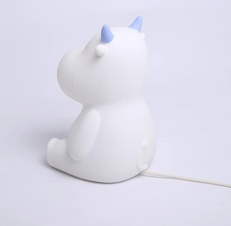 Cute cow silicone pat night light phone stand nightlight atmosphere light for bedroom reading indoor decoration