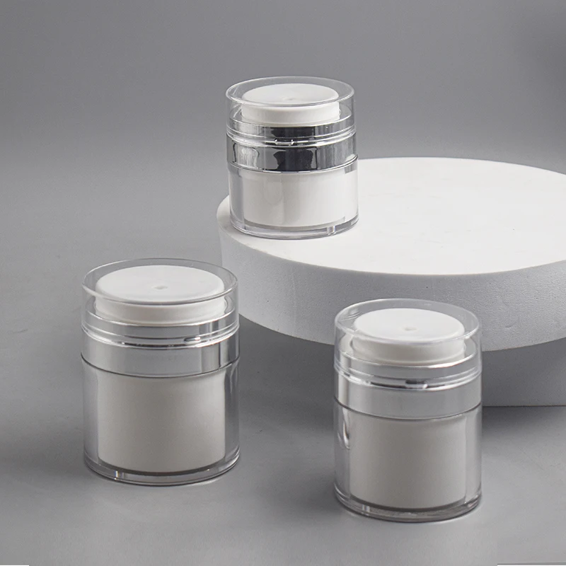 Cream Jar Vacuum Bottle Small  Lotion Dispenser with Pump Travel Containers for Lotions and Creams Leak Proof Airless jar