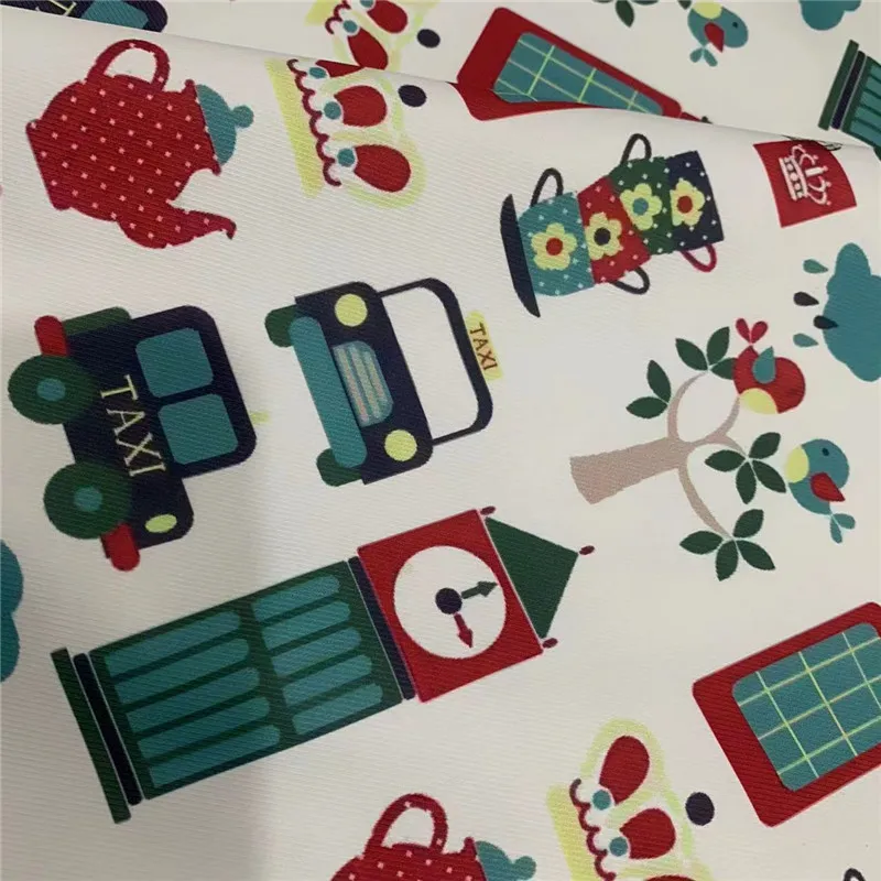 .NO MOQ Printing 100%polyester  Custom Fabric Printing Digital Custom Print Fabric for bags