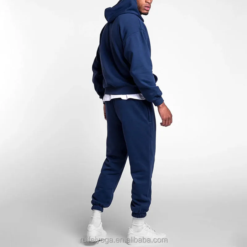 Custom Logo High Quality Oversized Blank Sweatsuit Heavyweight Sweatpants And Hoodie Set Unisex 2 Piece Outfit Tracksuit For Men