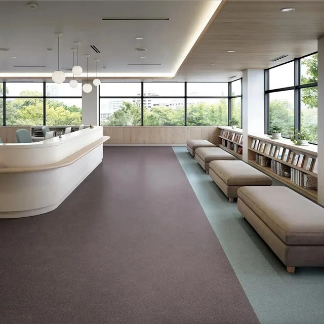 Modern Design Waterproof PVC Vinyl Flooring Anti-static Homogeneous PVC Roll For Hospital