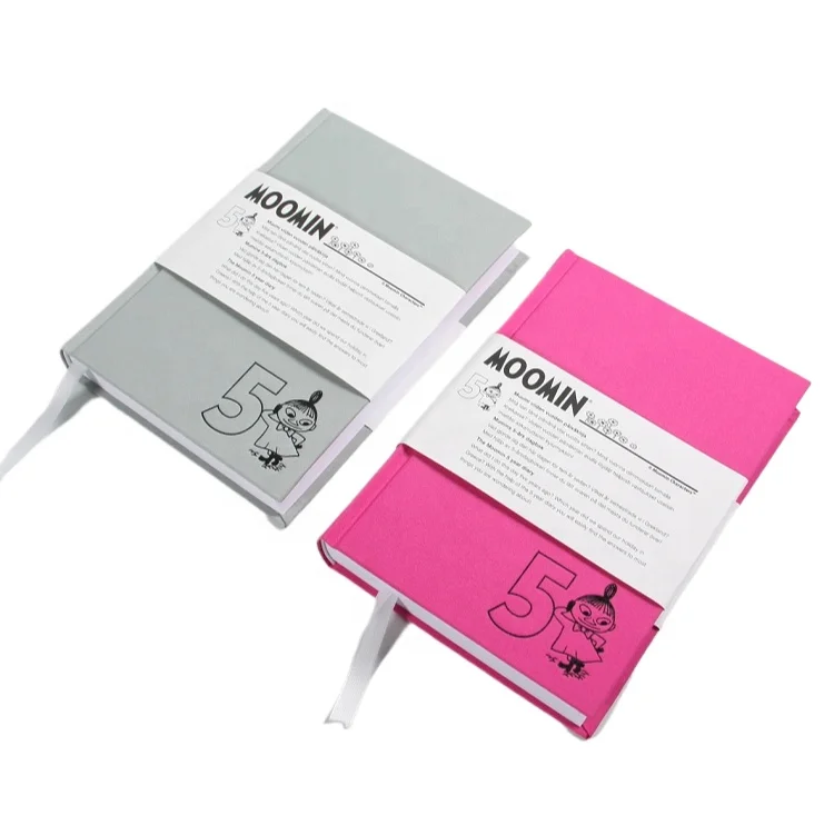 Bound Pink White Black Sublimation A4 A5 Fabric Linen Cloth Cover Hardcover Thick Personal Journal Notebook Printing Custom Logo