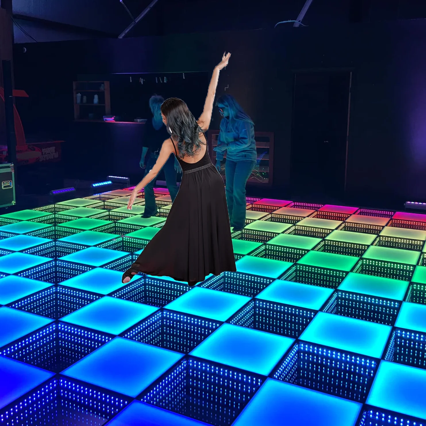 led dance floor with tempered glass free interactive dance floor suppliers 2024 hot magnetic wireless dance floor 3d infinite