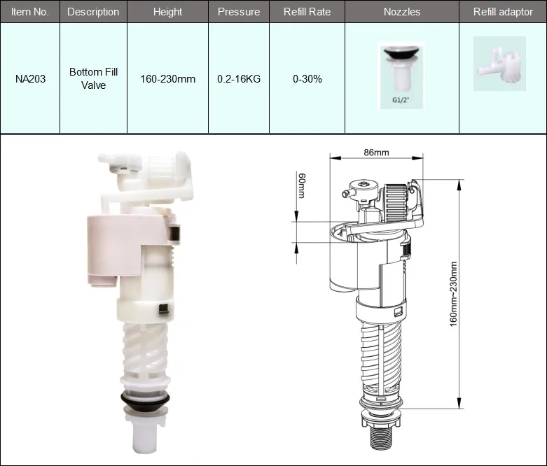 Быстрая сборка фитинг для резервуара высокого давления наборы ремонта унитаза туалета нижний заполняющий клапан