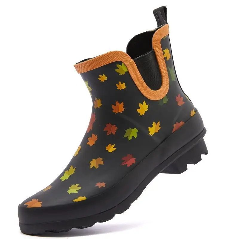 Unisex Garden Shoes Rain Boots Waterproof Mud Rubber Slip-On Outdoor Footwear for Men and Women