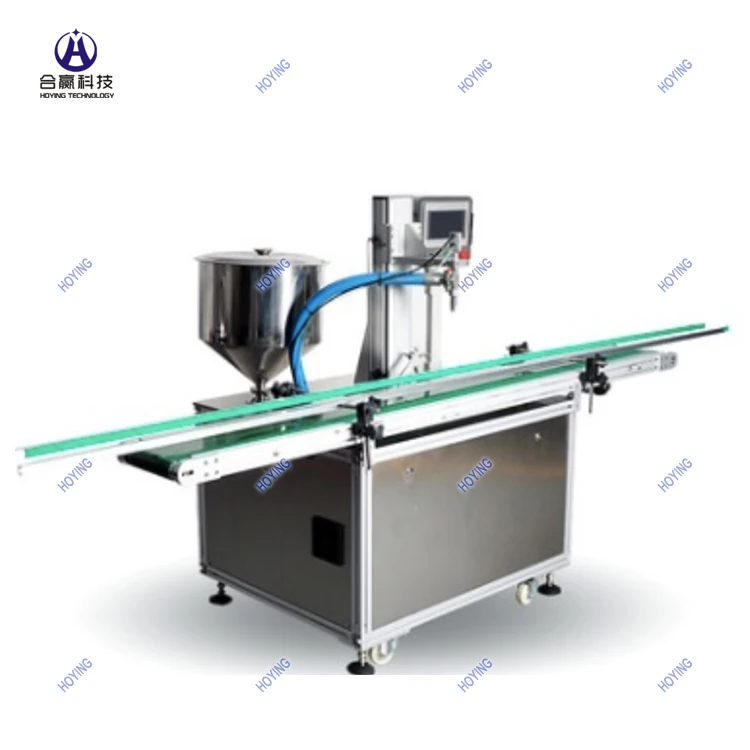 HOYING supply one nozzle single head automatic high speed 20-40 bpm sauce jam mayonnaise jam lotion cream bottle filling machine