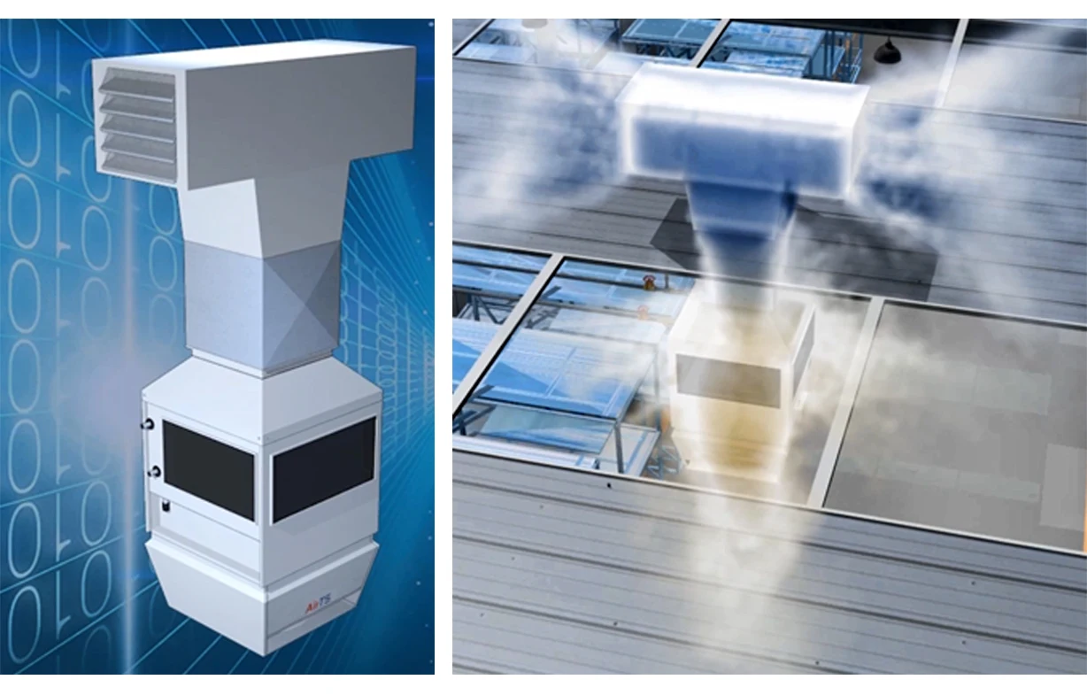 AirTS ductless high and large space cold water chiller type air cooler and heater with chiller For  large space HOVAL SYSTEM