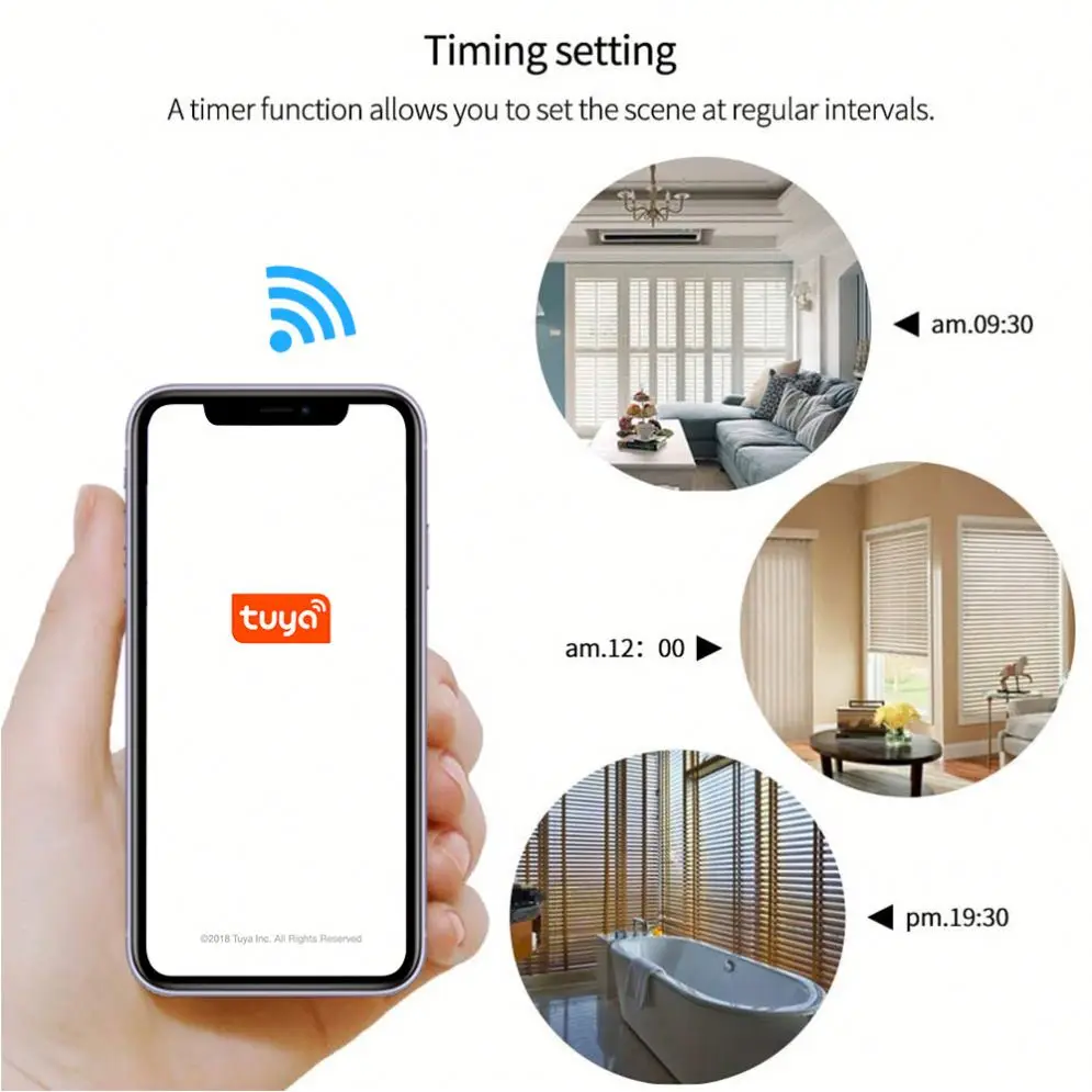 Умный дом автоматизации WIFI Smart life Tuya умные жалюзи шторы цепной двигатель с приложением пульт дистанционного