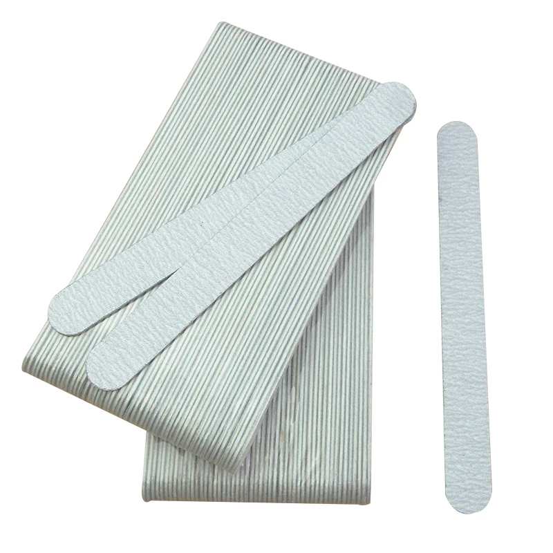 Double Side Custom Logo Abrasive Zebra Gray Emery Board Disposable Wooden Nail File