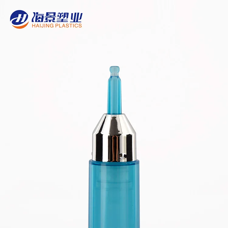 15ml syringe cosmetic container rose gold luxury airless syringe bottle for essence serum
