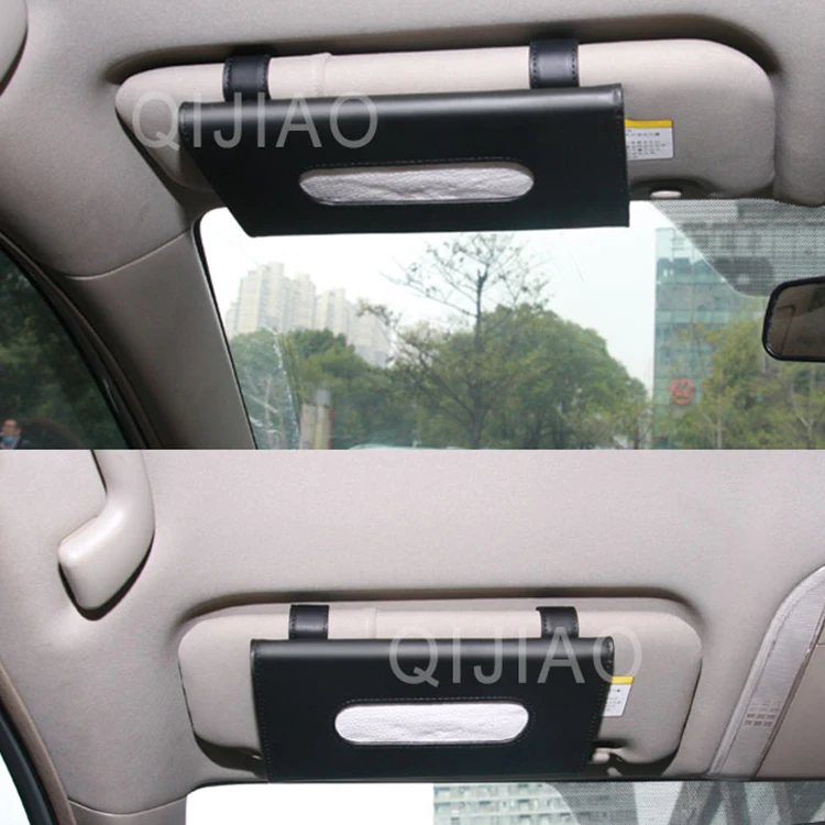 Customized car tissue box sun shading tissue box leather bracket cover mask box cover