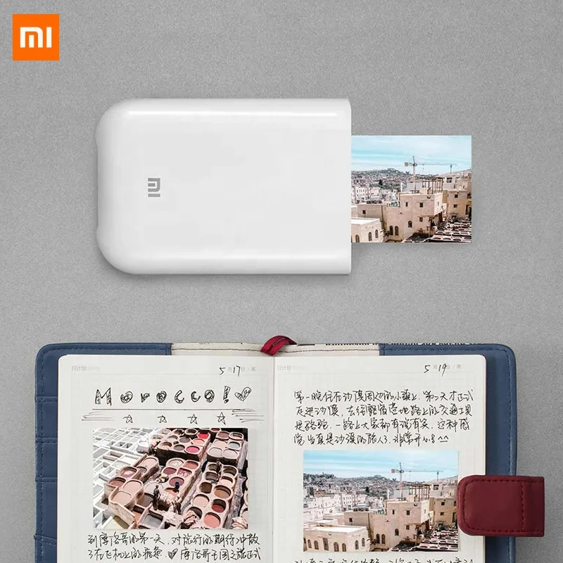  Xiaomi AR принтер 300 точек/дюйм портативный фото мини карман в стиле «сделай сам»; Удельный вес 500 мАч Карманный