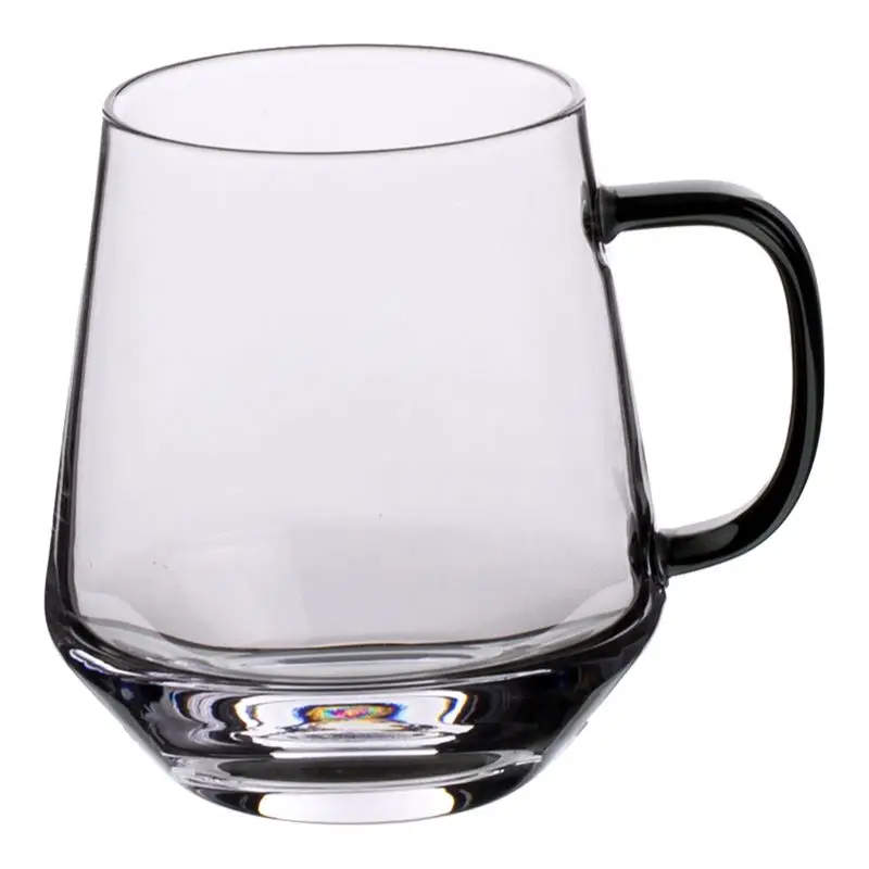 Бессвинцовые стеклянные чайные чашки из боросиликатного стекла с ручкой для розничных продавцов