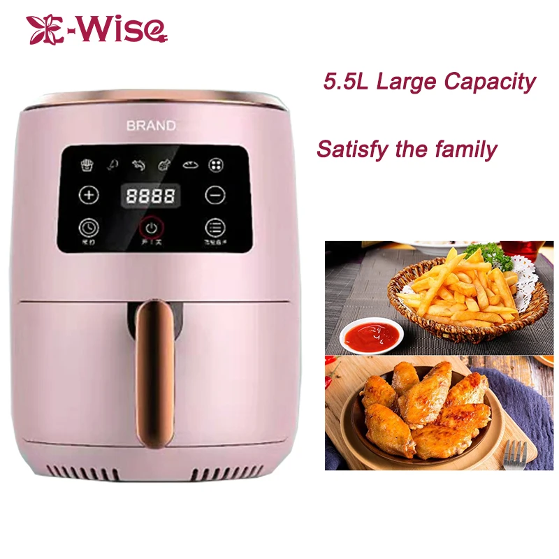 New design High Speed Easy Clean 5.5L with air fryer accessories Electric Automatic Digital steam air fryer oven