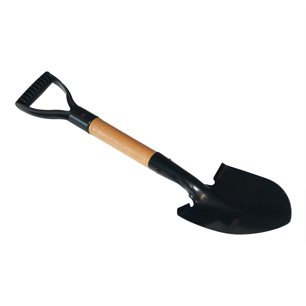 Mini Portable Iron 36 Inch Snow Shovel With Wheel Easy Carrying Sapper Shovel