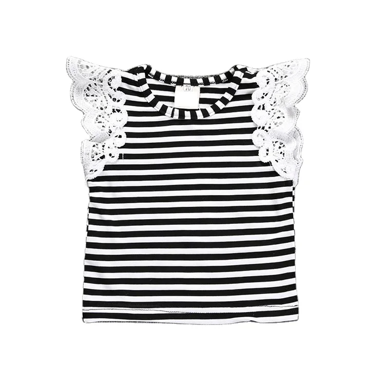 
wholesale baby clothes knit baby cloths t-shirt for baby girl 