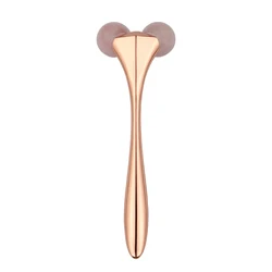 Private Label Anti Aging Natural Jade Stone High Quality Rose Pink Quartz Facial Jade Roller for Face Massage