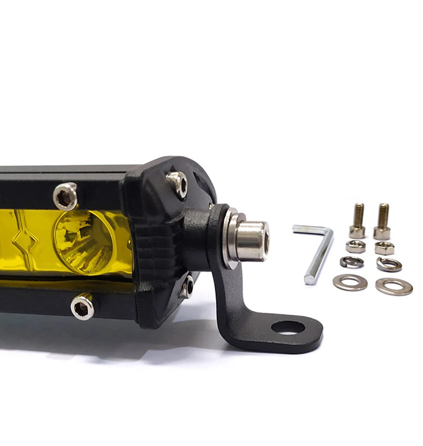 Off Road 4X4 Yellow 18W 36W 90W 7 inch 12 inch 32inch Single Row Super Slim Mini Led Light Bar for Motorcycle ATV UTV