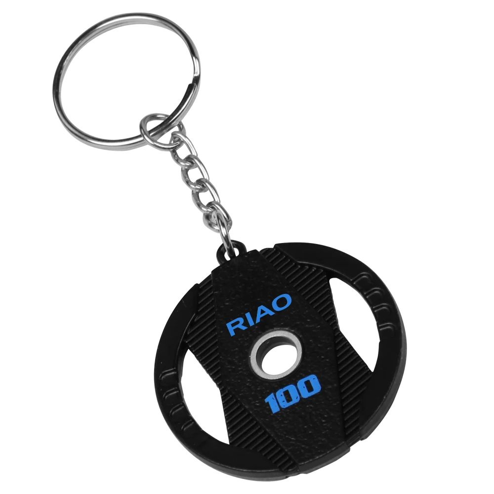 Wholesale Fitness Barbel Bumper Weigh Plate Keychain Fot Gym Souvenir