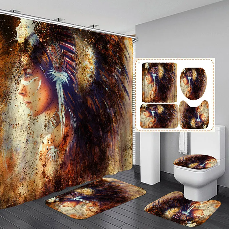 
Hot Sale Fashion Home Printing Bathroom 3d Shower Curtain 