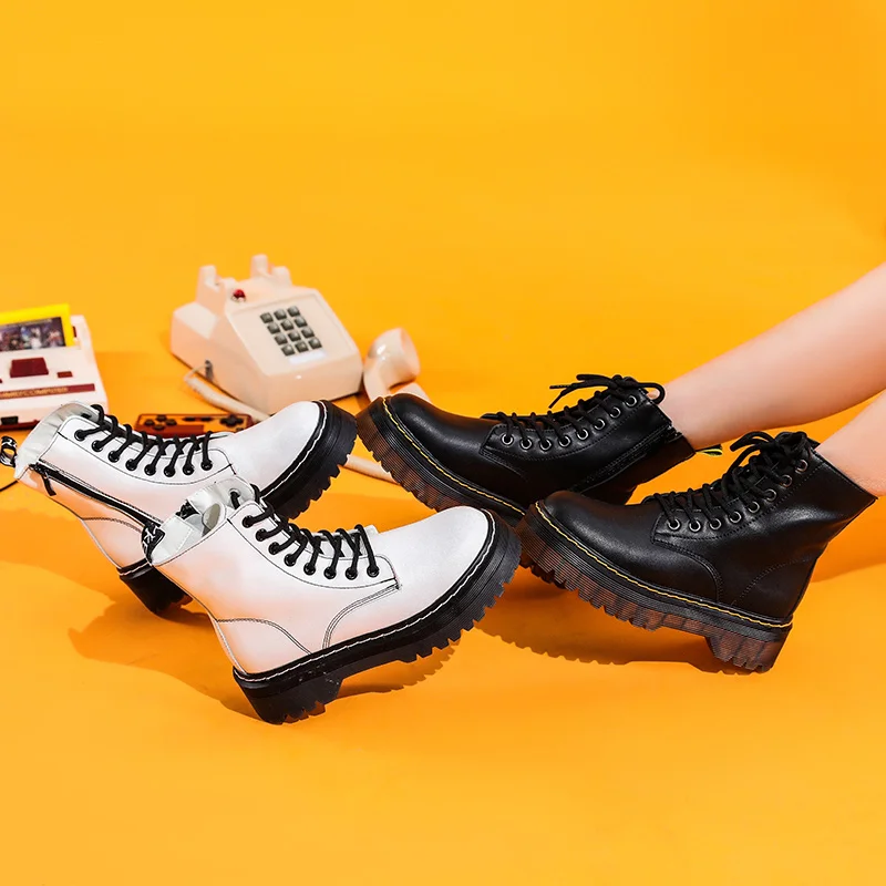 
20H227 HUANQIU Wholesale ladies fashion newest design pu leather black boots women ankle boots 