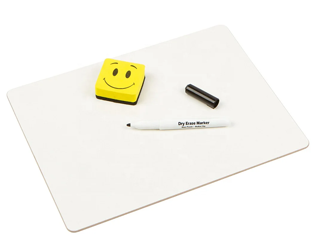 High Quality Custom 9X12' MDF Double-Sided Dry Erase Board Small Whiteboard for Student Learning and Kids