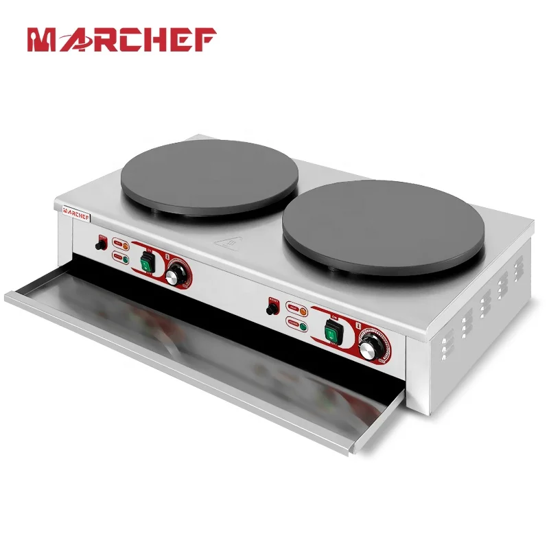 Crepe maker machine commercial crepe maker Double Head Non stick electric Crepe Maker with CE