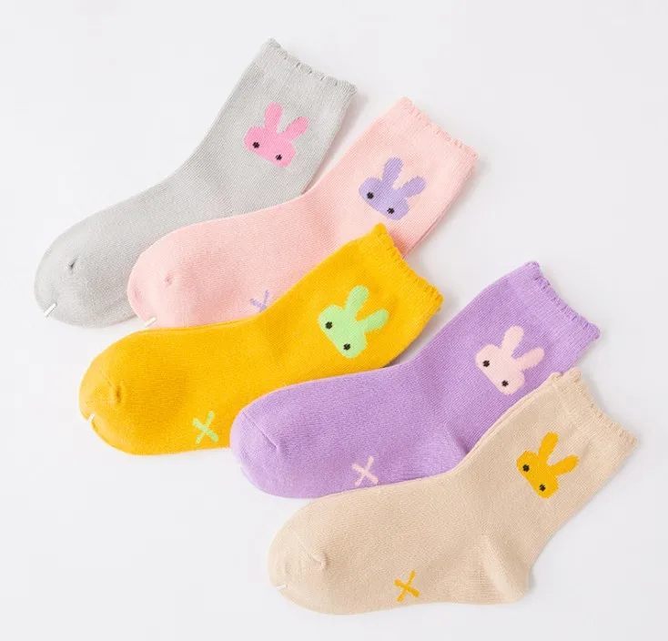 
UP-GRADE Newest cartoon girl sock cute animal combed cotton wholesale children socks 