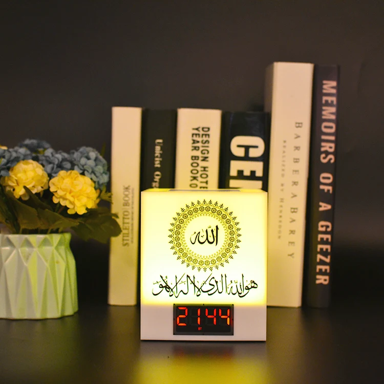 Новинка 2021 полный Коран динамик SQ888 кубический сенсорный Ночной светильник Исламская лампа часы azan управление через приложение