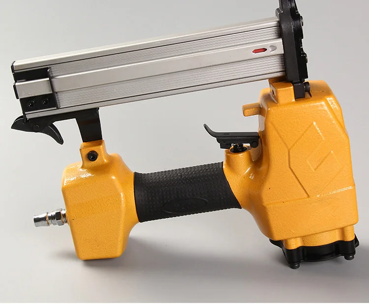 T38 18 ga steel nail gun machine ceiling wood concrete no jamming gas compressor air pneumatic power finish framing brad nailer