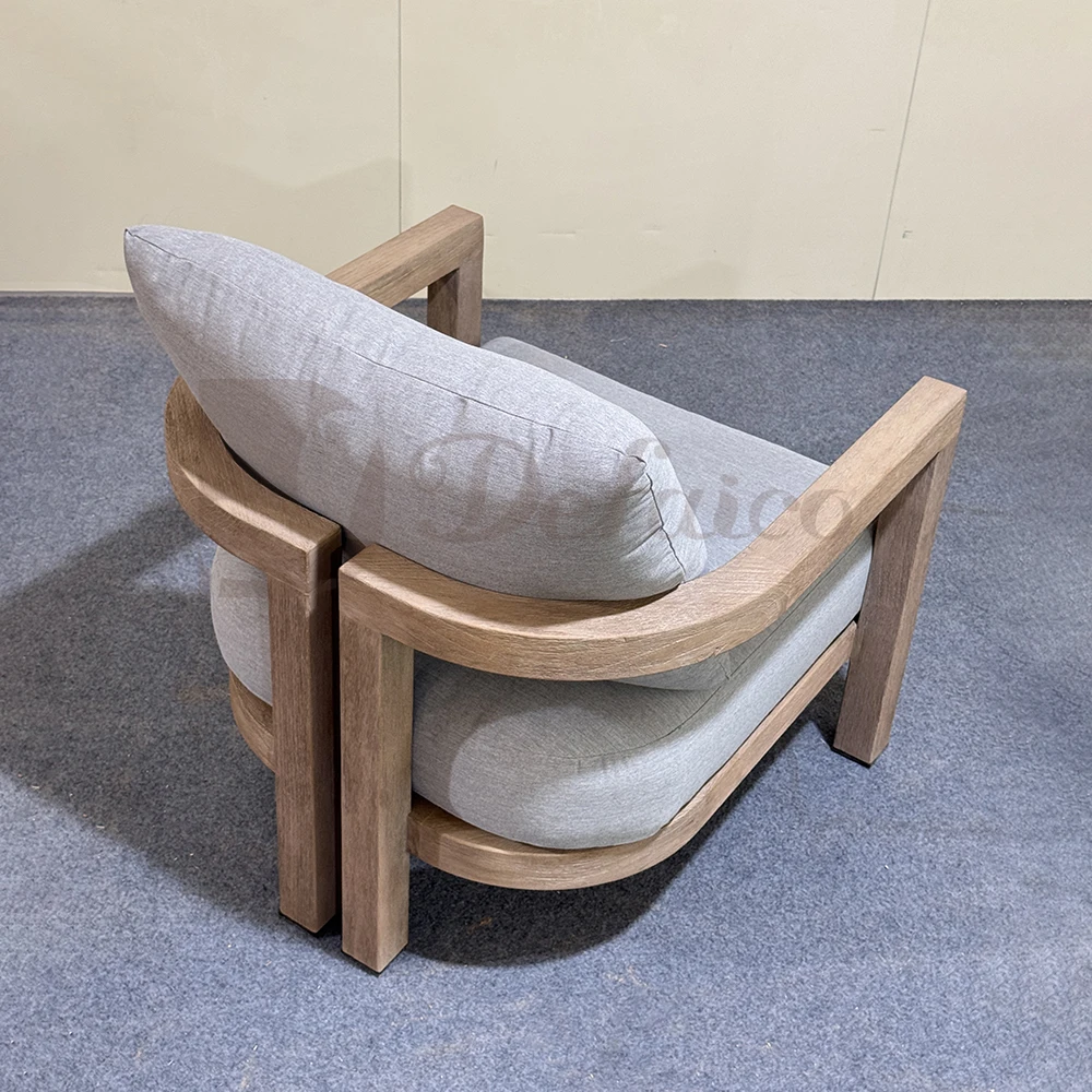 Defaico 2024 Solid Wooden Outdoor Furniture Sofa Set Value City Furniture teak leisure chair