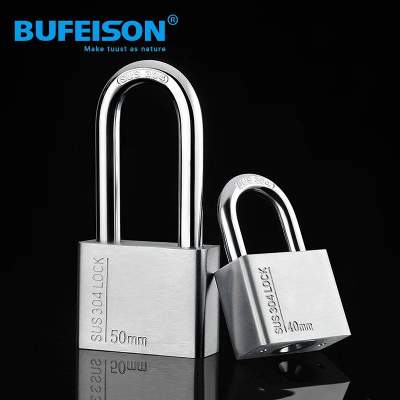 Head anti-theft lock for unlocking household doors and outdoor 304 stainless steel padlock waterproof rust proof rainproof lock